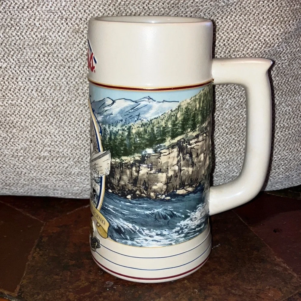 1992 Coors Beer Stein Rocky Mountain Legend‎ Series Beautiful Textured Scenery